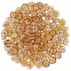 Cuentas de vidrio Czech Cabuchones 2 agujeros 6mm - Crystal Apricot Medium